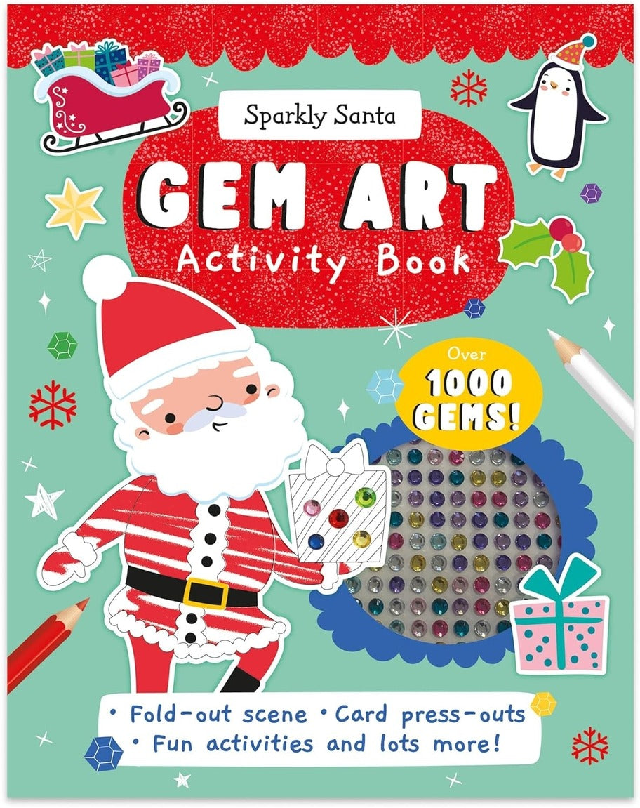 Sparkly Santa - Gem Art Activity Book - Mabel & Fox