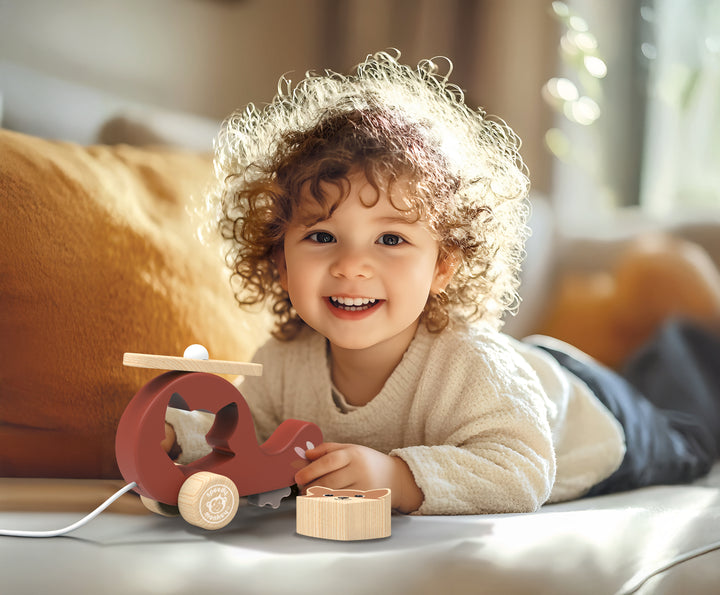 Speedy Monkey - Pull Along Helicopter - Mabel & Fox