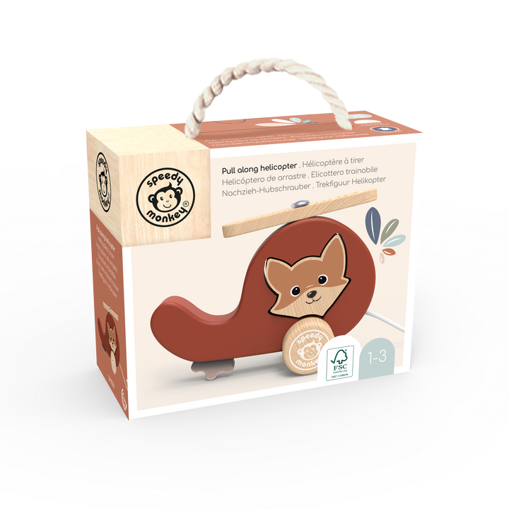 Speedy Monkey - Pull Along Helicopter - Mabel & Fox