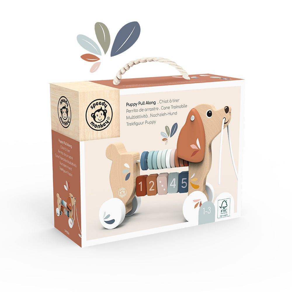 Speedy Monkey - Puppy Pull Along - Mabel & Fox