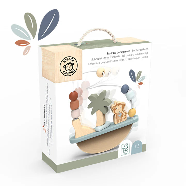 Speedy Monkey - Rocking Beads Maze - Mabel & Fox