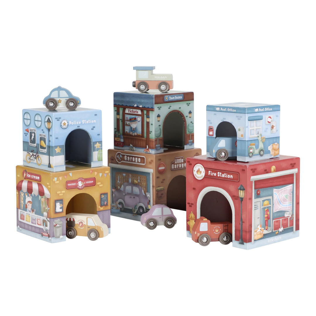 Little Dutch - Stacking Blocks and Cars