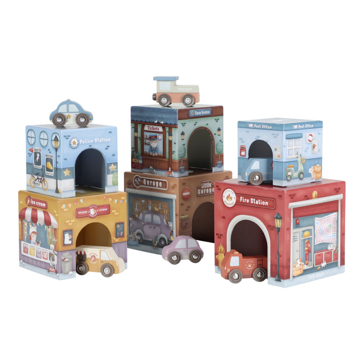 Little Dutch - Stacking Blocks and Cars