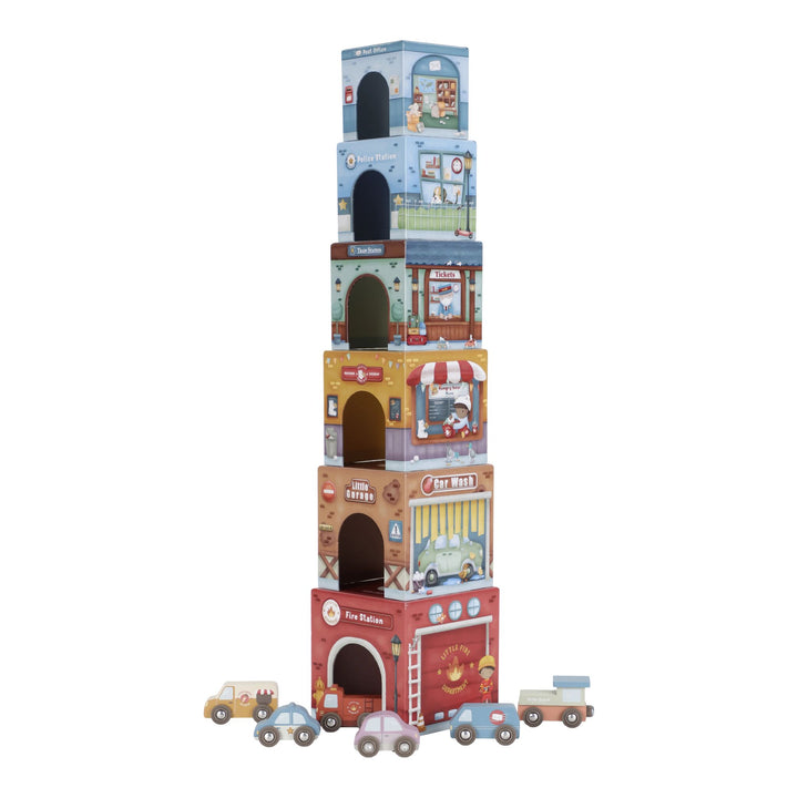 Little Dutch - Stacking Blocks and Cars - Mabel & Fox