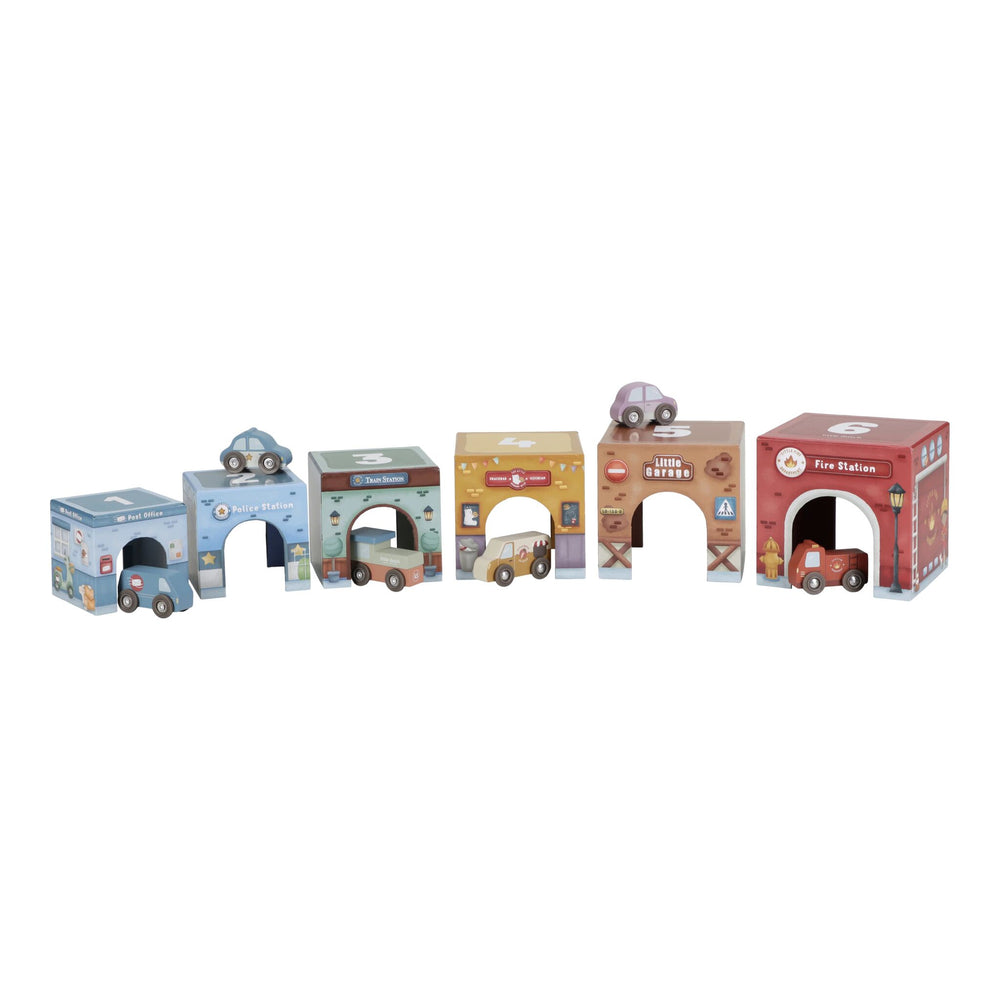 Little Dutch - Stacking Blocks and Cars - Mabel & Fox