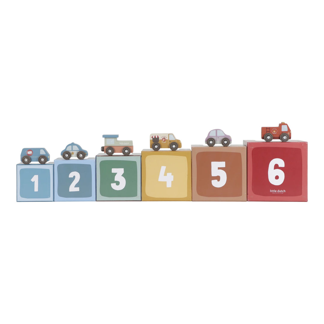 Little Dutch - Stacking Blocks and Cars - Mabel & Fox