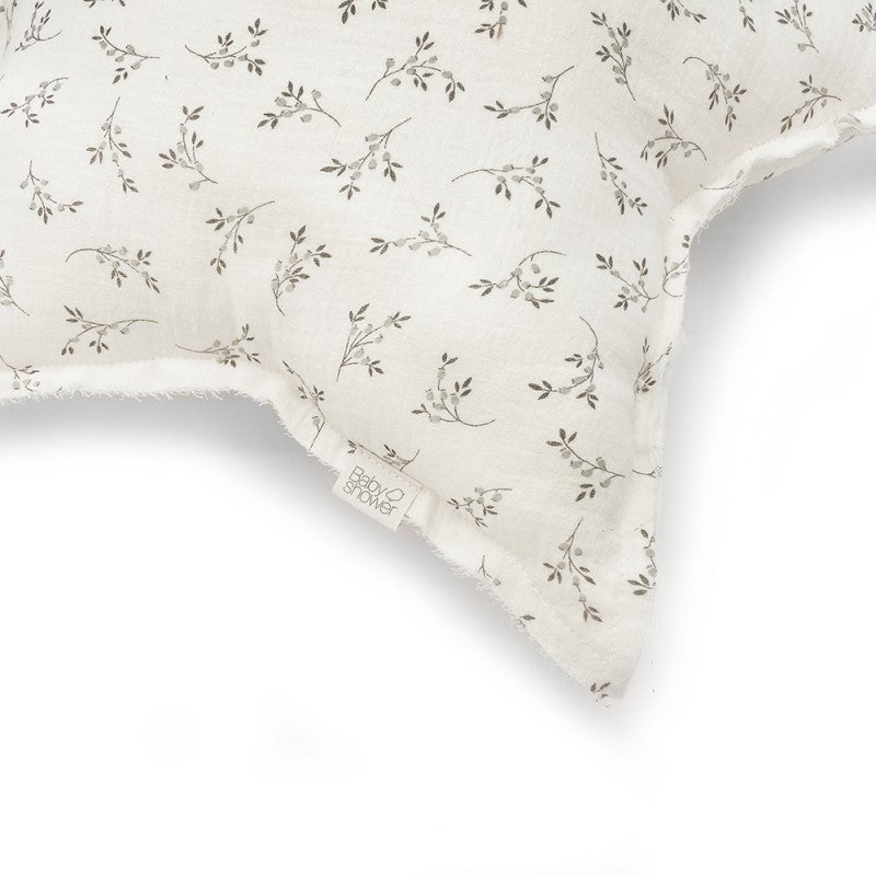 Babyshower – Star Cushion – Olive Bloom - Mabel & Fox