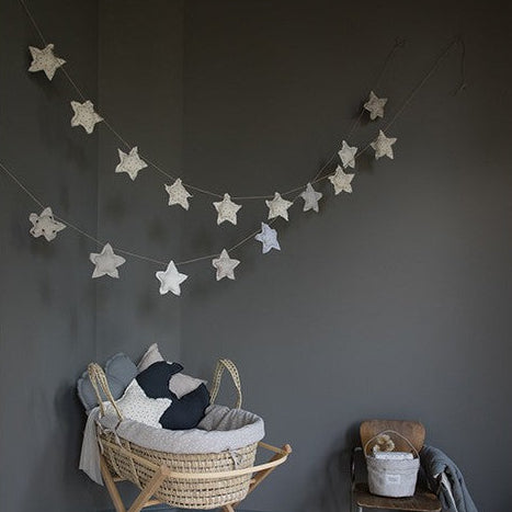 Babyshower – Stars Banderole – Ivory Powder - Mabel & Fox
