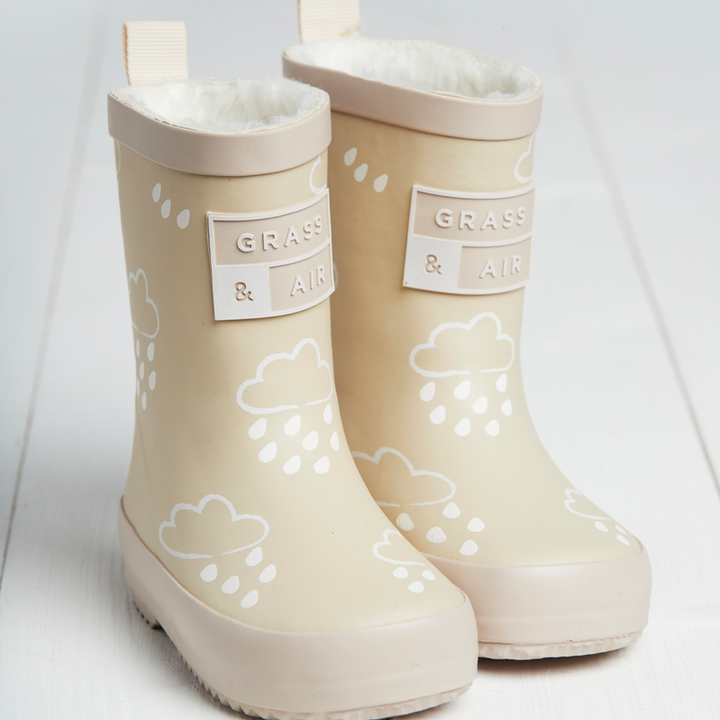 Grass & Air - Colour-Changing Cloud Wellies - Stone