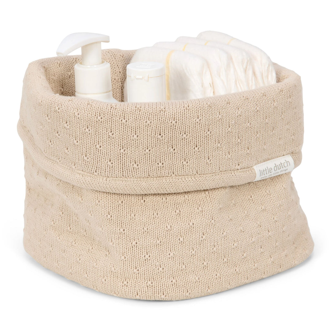 Little Dutch - Small Storage Basket - Pure Soft Beige