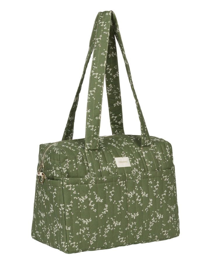 Nobodinoz-Stories Stroller Bag- Green Jasmine