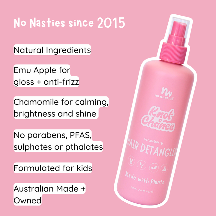 No Nasties – SLiCK KiDS™ Hair Detangling Spray – Strawberry - Mabel & Fox