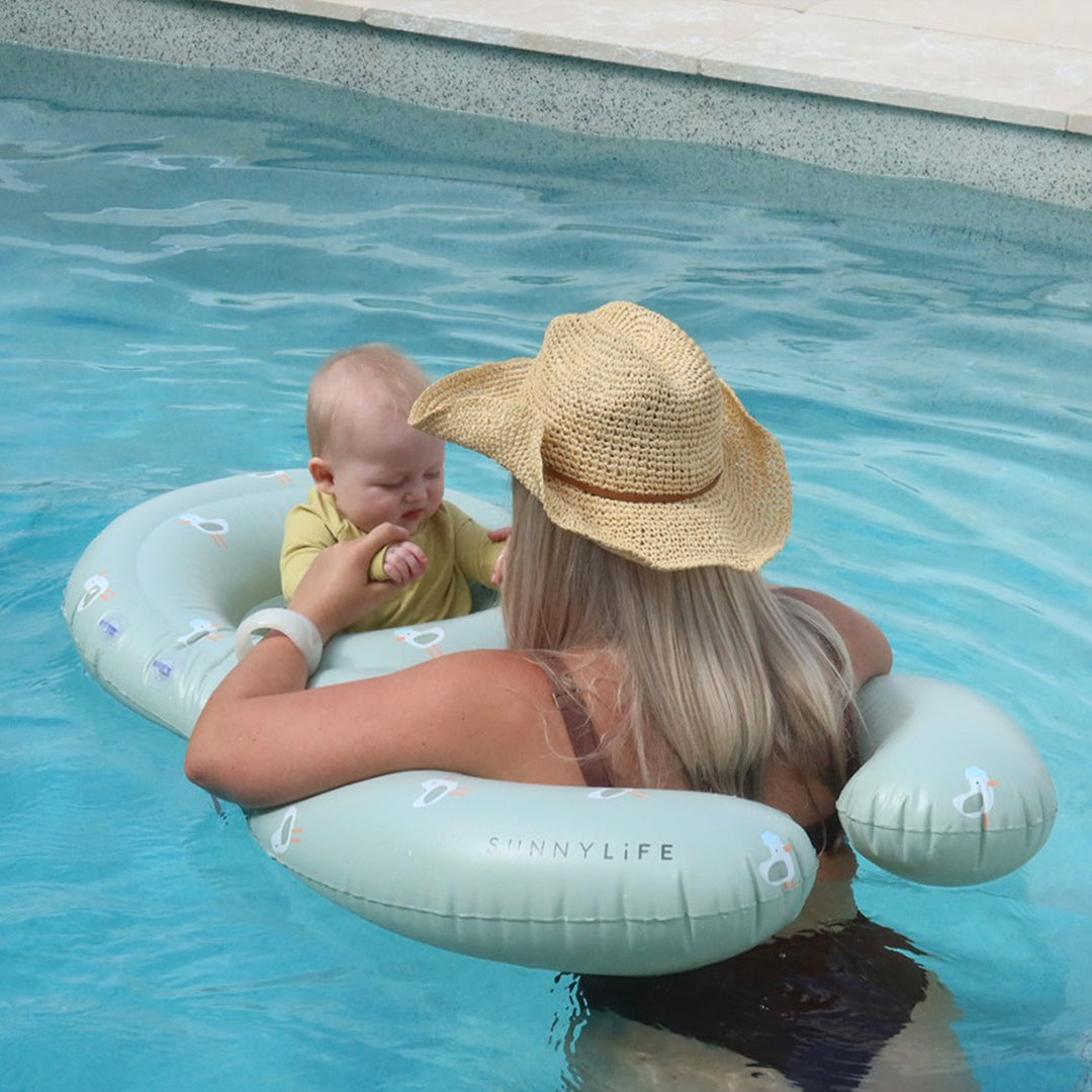 Sunnylife – Baby Float Together Seat – Sammy the Seagull Green - Mabel & Fox