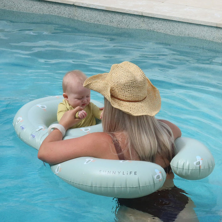 Sunnylife – Baby Float Together Seat – Sammy the Seagull Green - Mabel & Fox