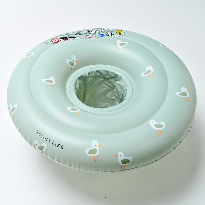 Sunnylife – Baby Seat Float – Sammy the Seagull Green - Mabel & Fox