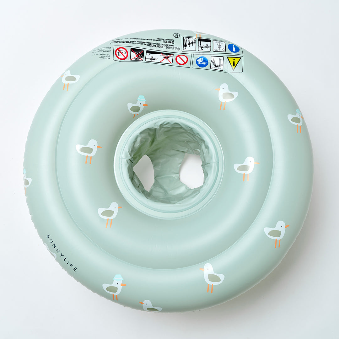 Sunnylife – Baby Seat Float – Sammy the Seagull Green - Mabel & Fox