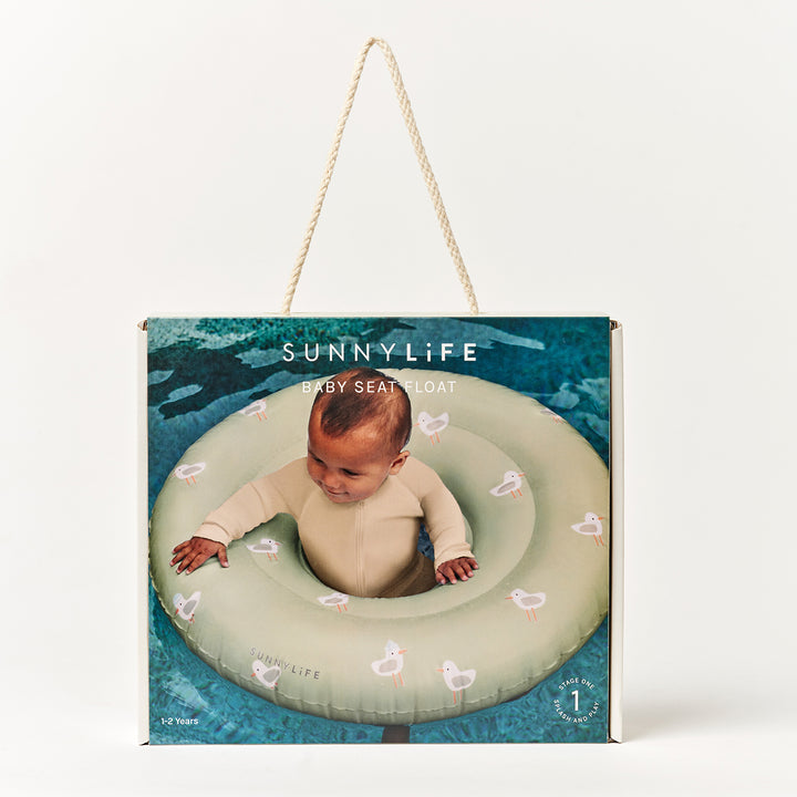 Sunnylife – Baby Seat Float – Sammy the Seagull Green - Mabel & Fox