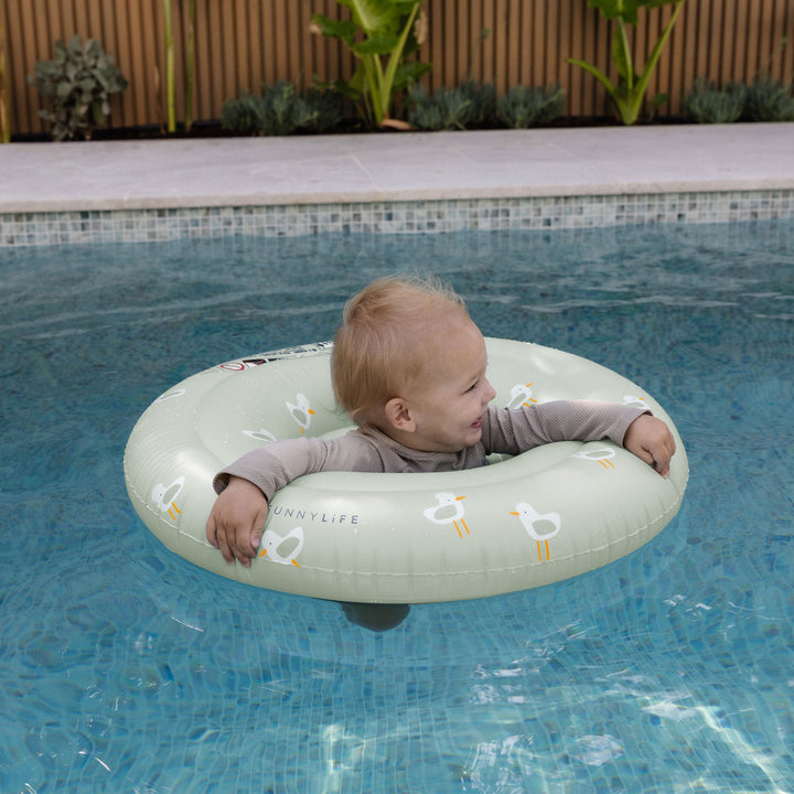 Sunnylife – Baby Seat Float – Sammy the Seagull Green - Mabel & Fox