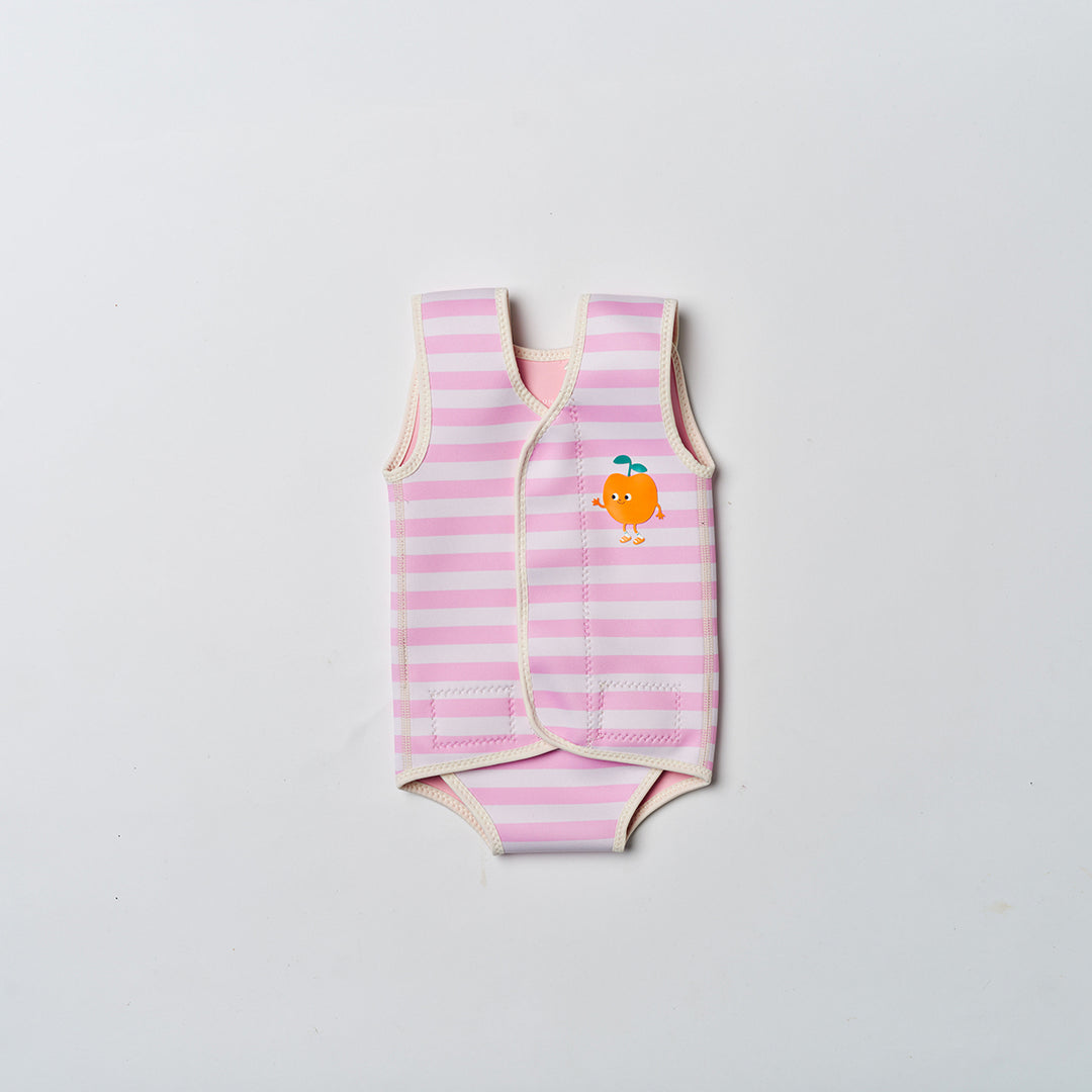 Sunnylife – Baby Wetsuit – Poppy the Peach Pink Stripe - Mabel & Fox