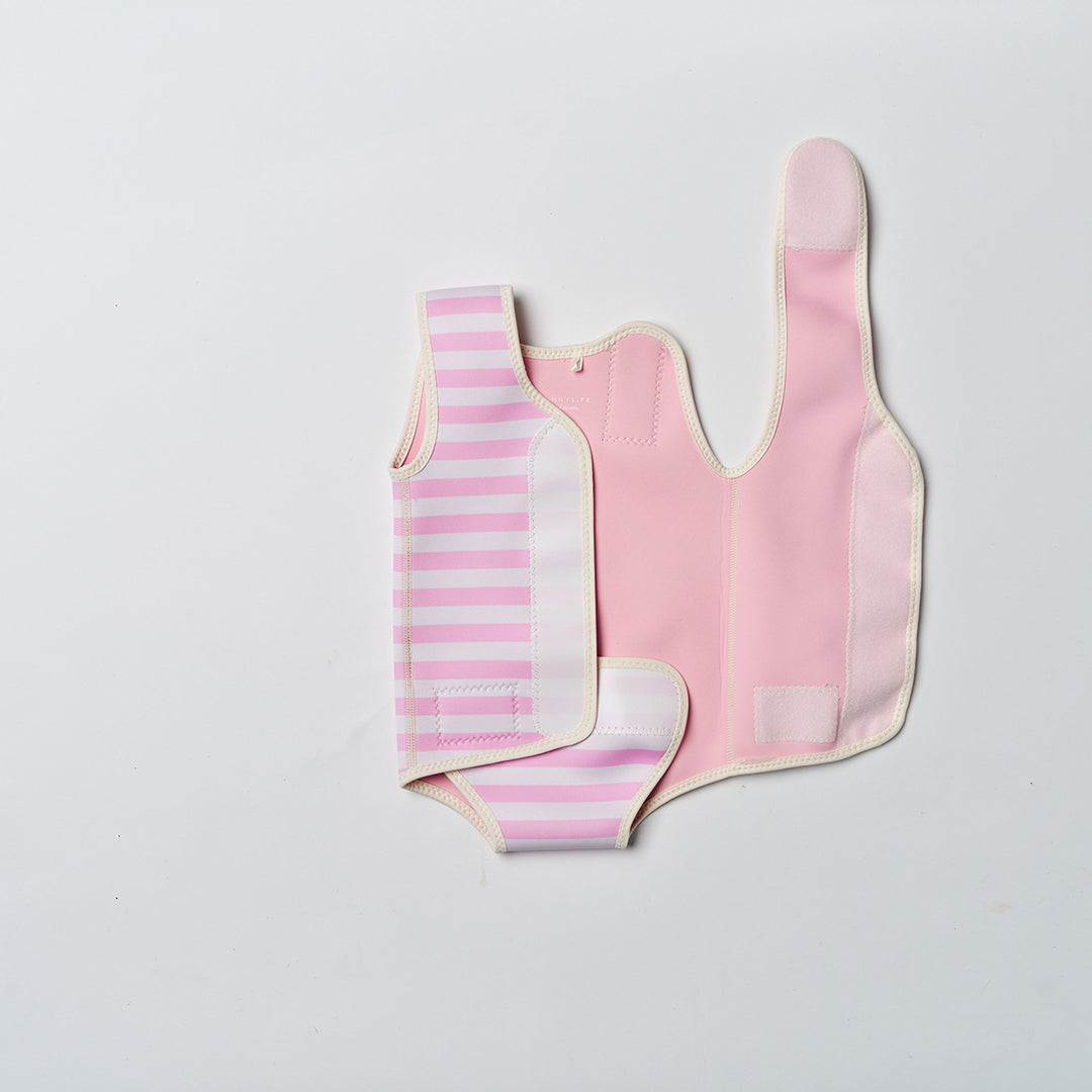 Sunnylife – Baby Wetsuit – Poppy the Peach Pink Stripe - Mabel & Fox