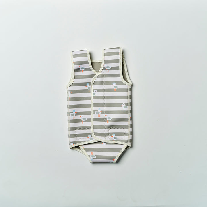Sunnylife – Baby Wetsuit – Sammy the Seagull Green Stripe - Mabel & Fox