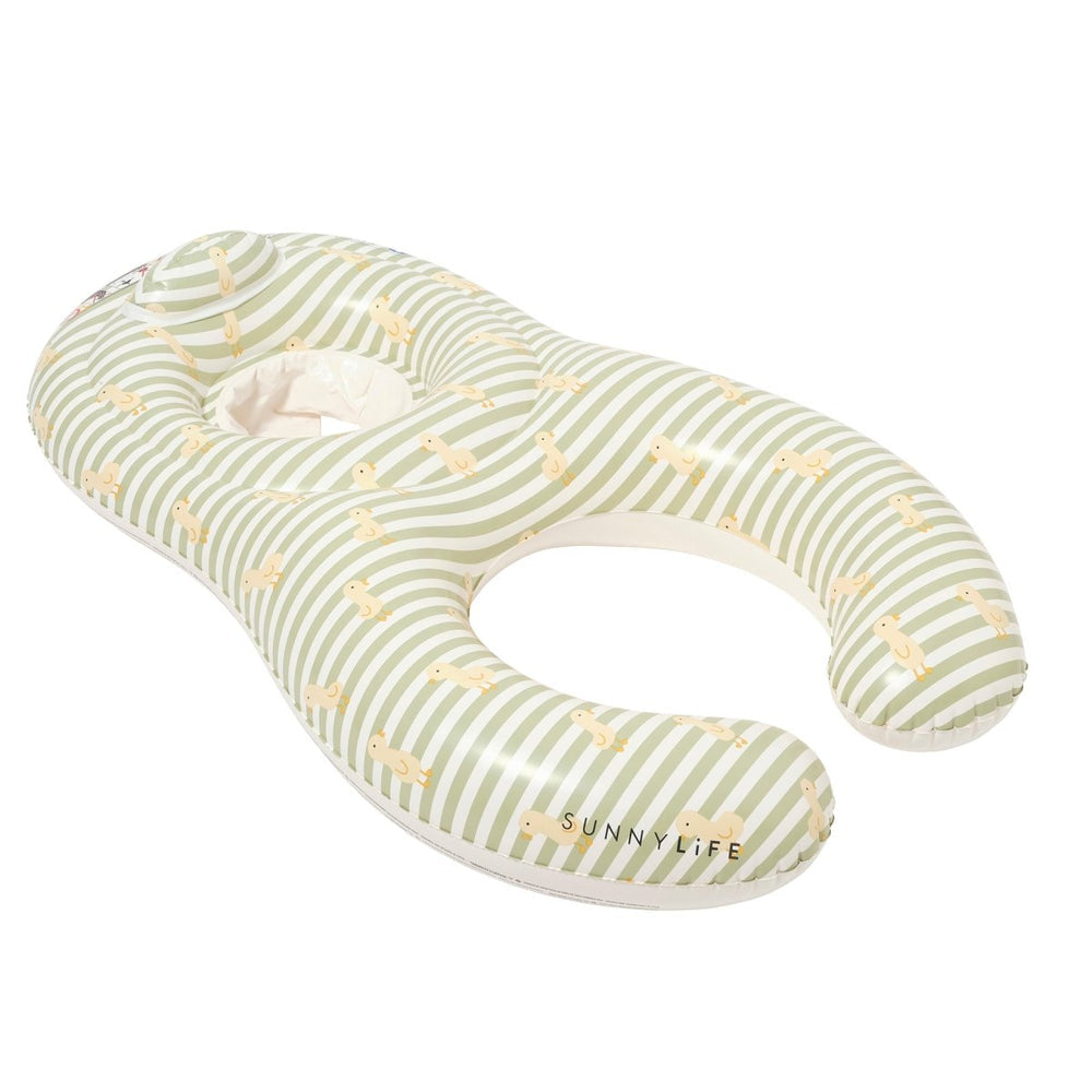 Sunnylife – Float Together Baby Seat – Duck Sage Stripe - Mabel & Fox