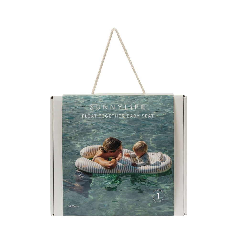 Sunnylife – Float Together Baby Seat – Duck Sage Stripe - Mabel & Fox