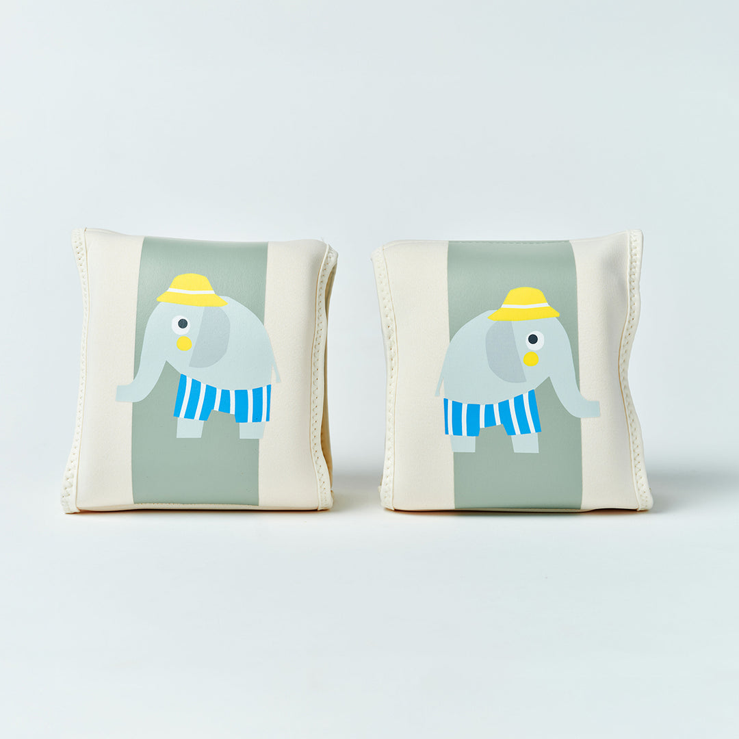 Sunnylife – Kids Floaties – Eli the Elephant Green Stripe - Mabel & Fox