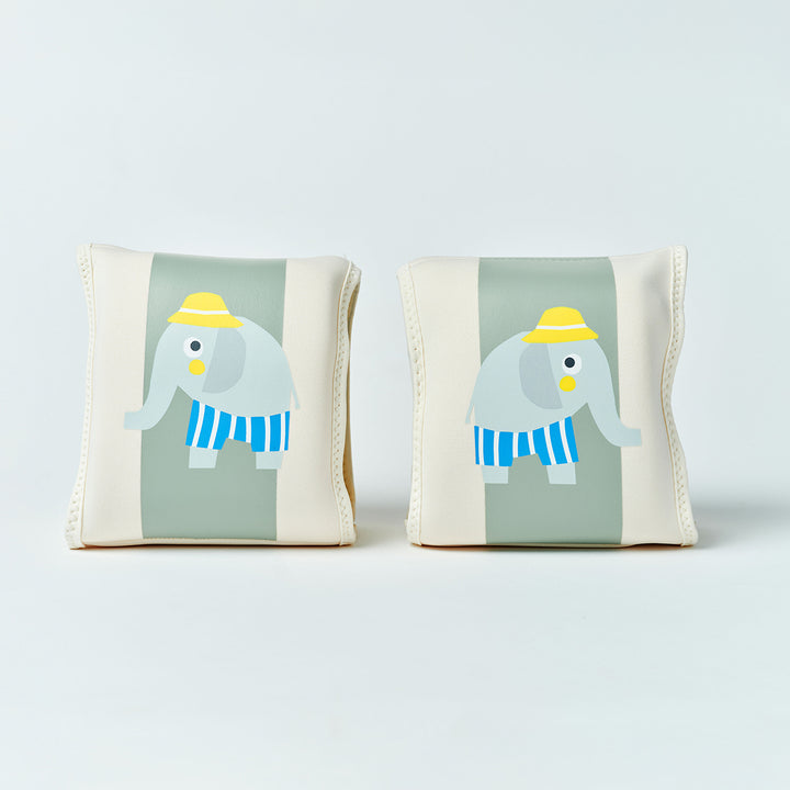 Sunnylife – Kids Floaties – Eli the Elephant Green Stripe - Mabel & Fox