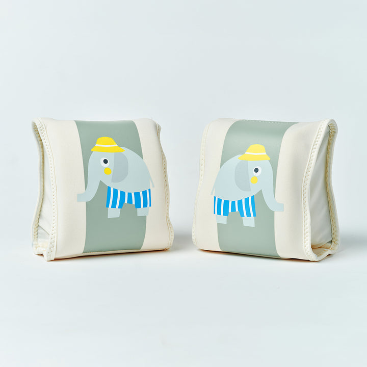 Sunnylife – Kids Floaties – Eli the Elephant Green Stripe - Mabel & Fox