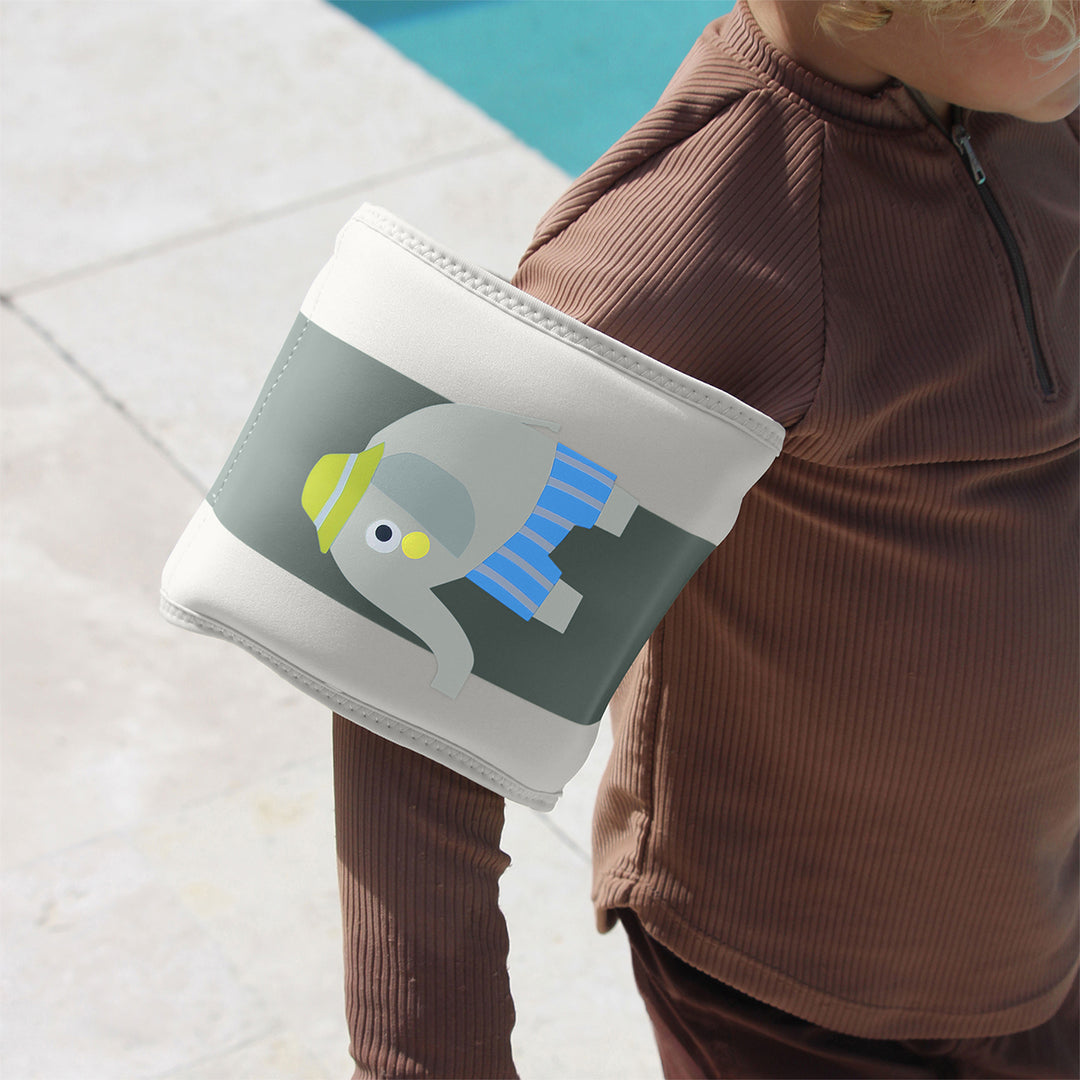 Sunnylife – Kids Floaties – Eli the Elephant Green Stripe - Mabel & Fox