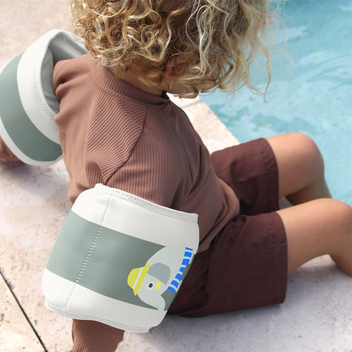 Sunnylife – Kids Floaties – Eli the Elephant Green Stripe - Mabel & Fox