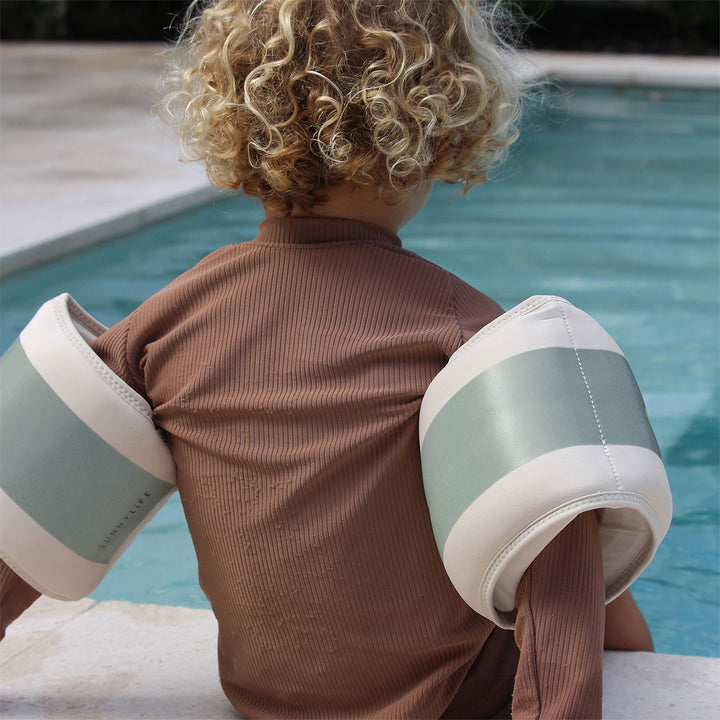 Sunnylife – Kids Floaties – Eli the Elephant Green Stripe - Mabel & Fox