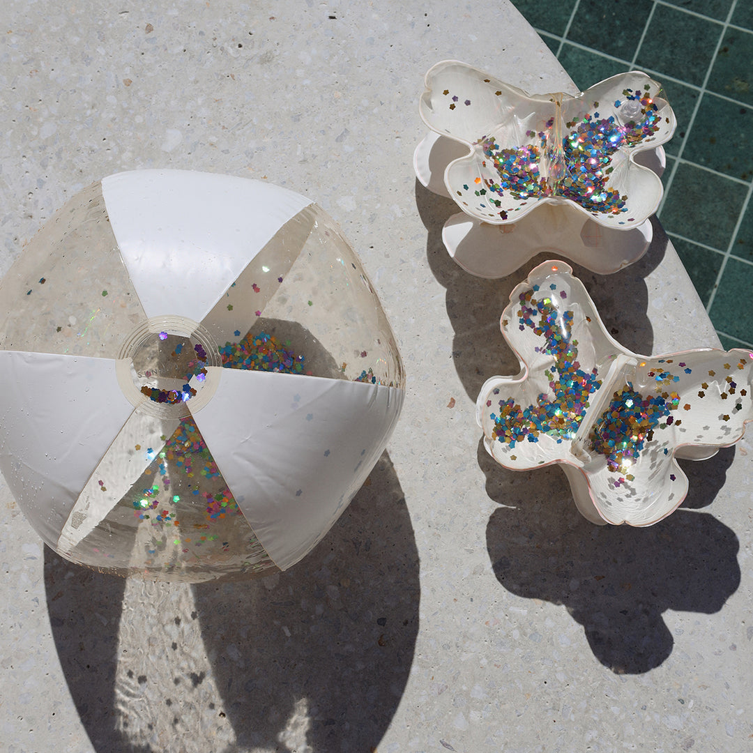 Sunnylife – Kids Inflatable Arm Bands – Cotton Candy Glitter - Mabel & Fox