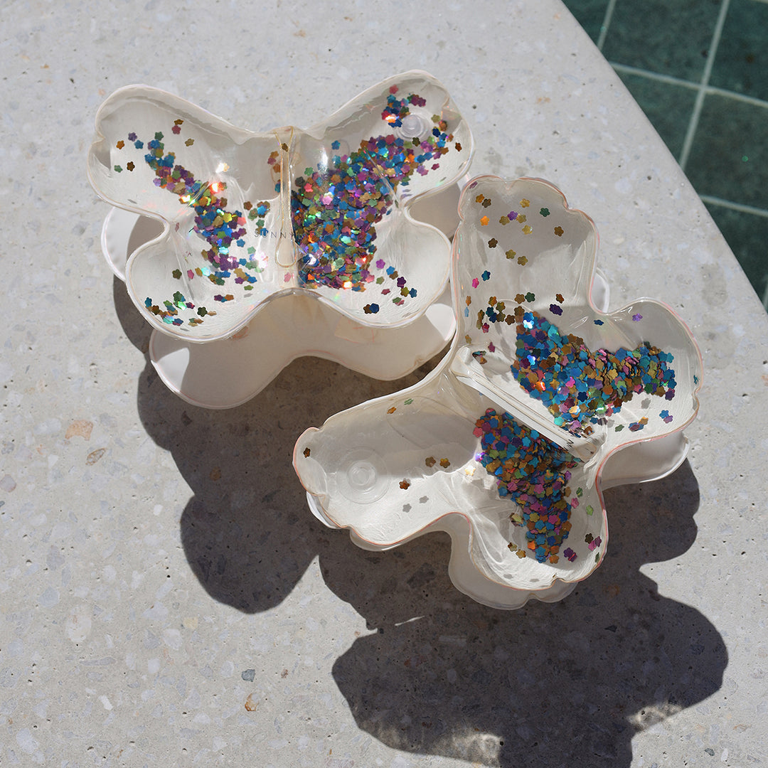 Sunnylife – Kids Inflatable Arm Bands – Cotton Candy Glitter - Mabel & Fox