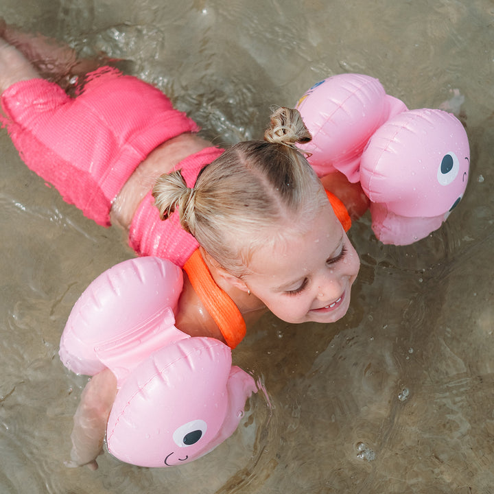 Sunnylife – Kids Inflatable Arm Bands – Poppy the Peach Pink - Mabel & Fox