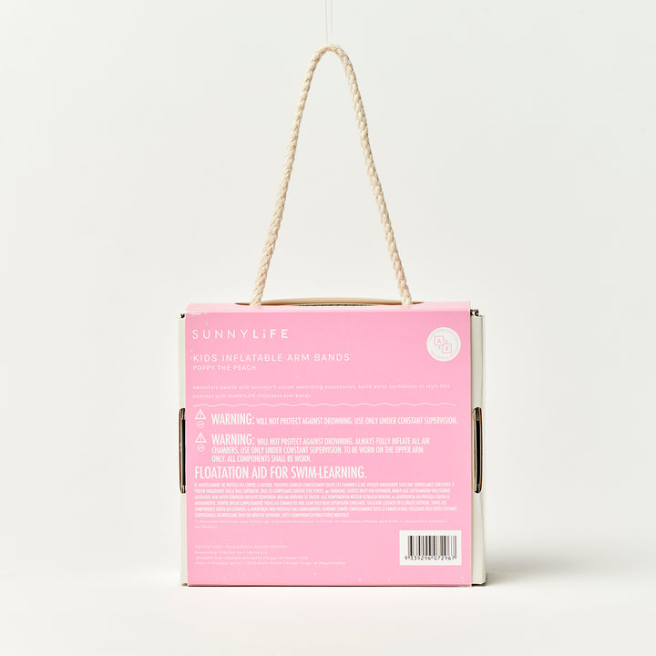 Sunnylife – Kids Inflatable Arm Bands – Poppy the Peach Pink - Mabel & Fox