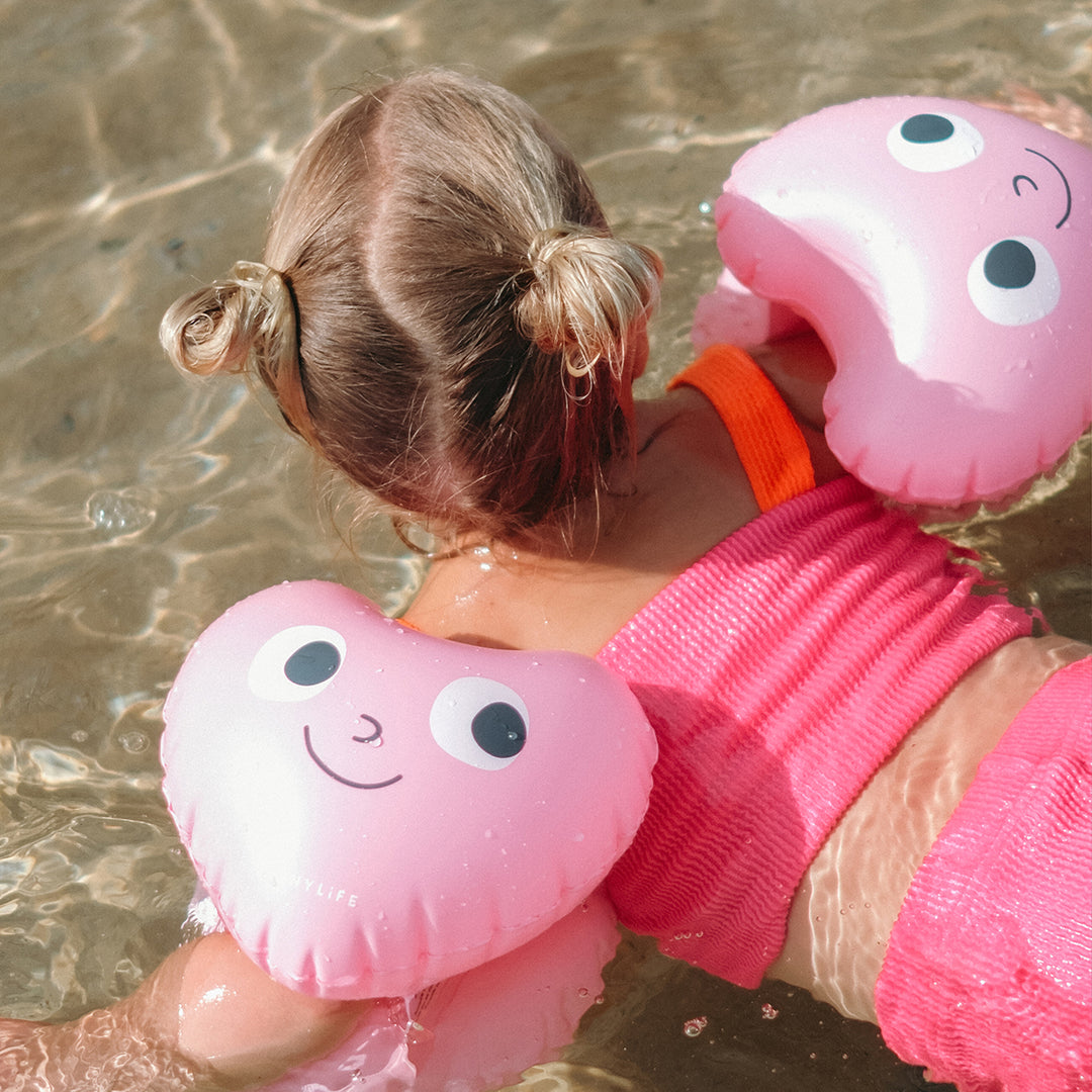 Sunnylife – Kids Inflatable Arm Bands – Poppy the Peach Pink - Mabel & Fox