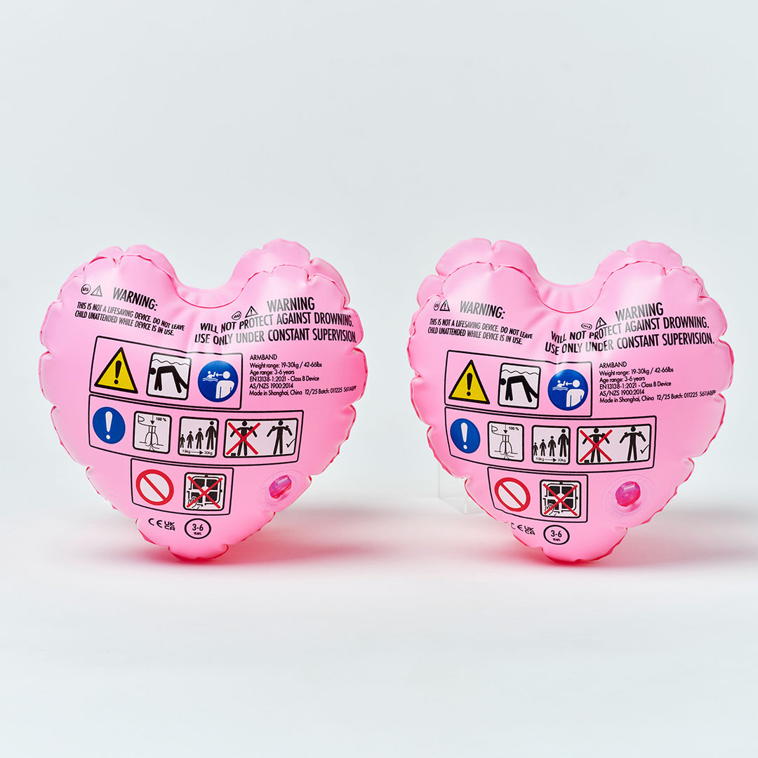 Sunnylife – Kids Inflatable Arm Bands – Poppy the Peach Pink - Mabel & Fox