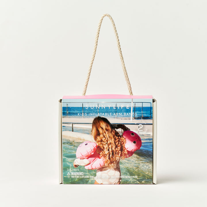 Sunnylife – Kids Inflatable Arm Bands – Poppy the Peach Pink - Mabel & Fox