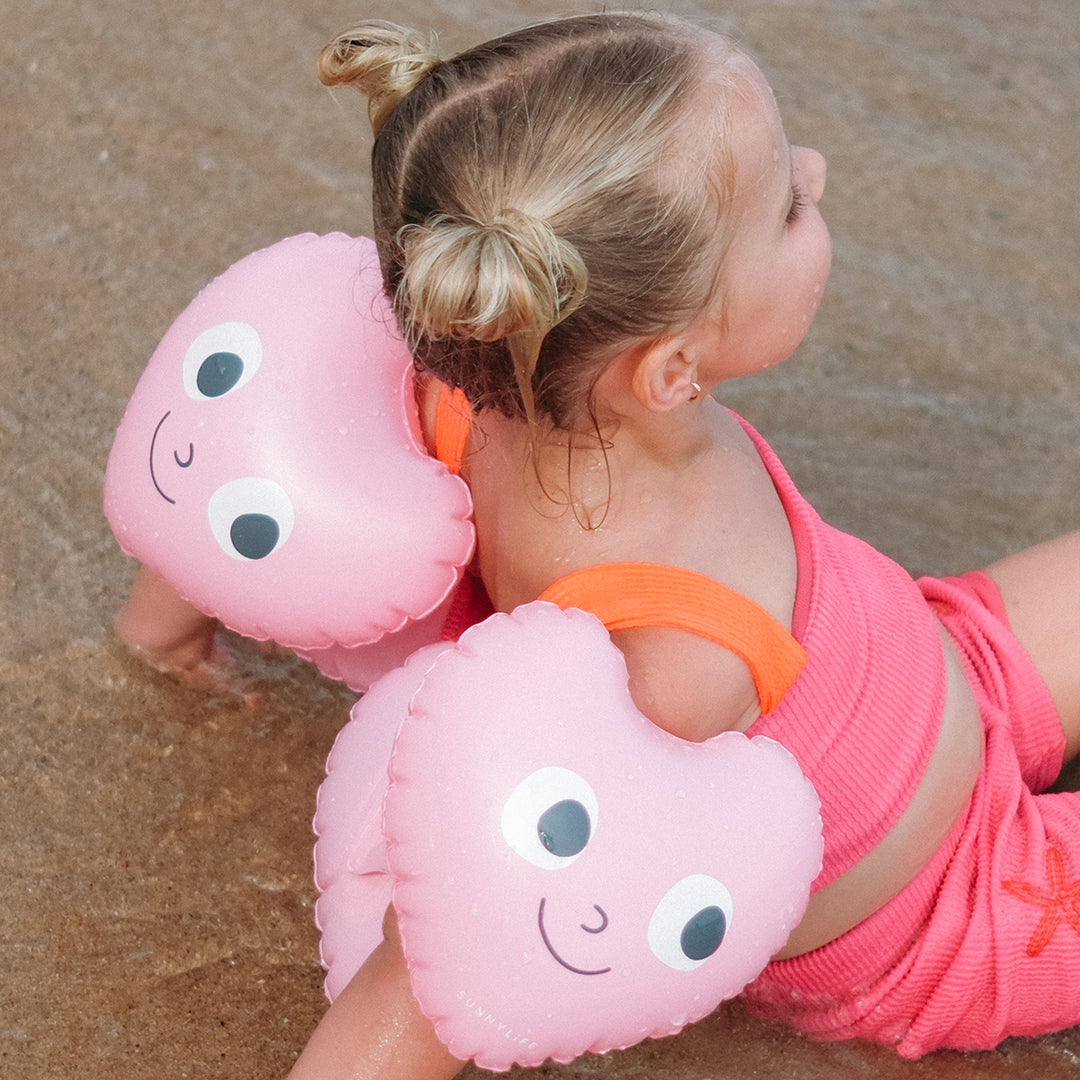 Sunnylife – Kids Inflatable Arm Bands – Poppy the Peach Pink - Mabel & Fox