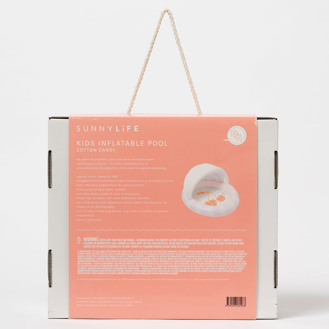 Sunnylife – Kids Inflatable Pool – Cotton Candy Cherry - Mabel & Fox