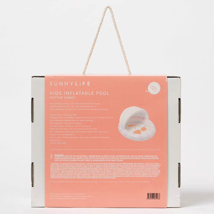Sunnylife – Kids Inflatable Pool – Cotton Candy Cherry - Mabel & Fox