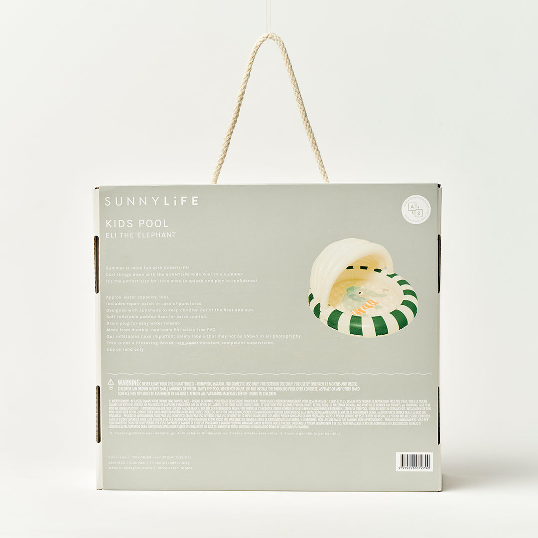 Sunnylife – Kids Pool – Eli the Elephant Grey - Mabel & Fox