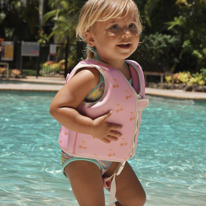 Sunnylife – Kids Swim Vest – Cotton Candy Cherry - Mabel & Fox