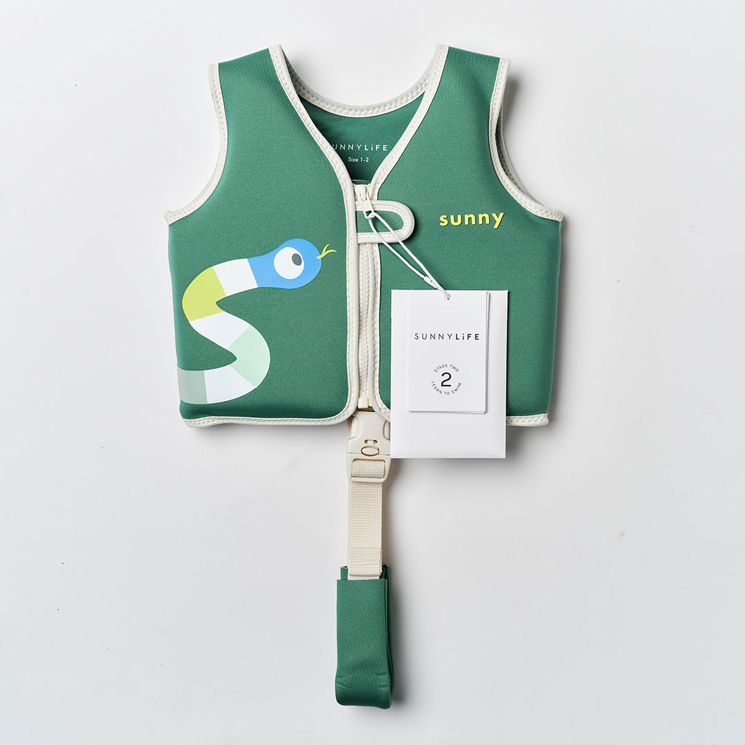 Sunnylife – Kids Swim Vest – Into the Jungle Green - Mabel & Fox