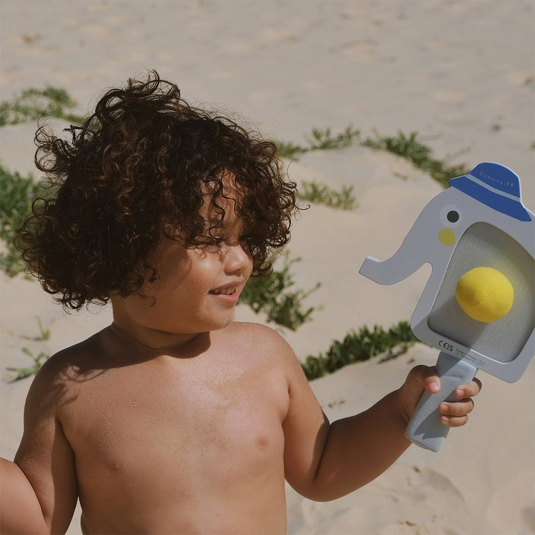 Sunnylife – Kids Velcro Beach Bats – Eli the Elephant - Mabel & Fox