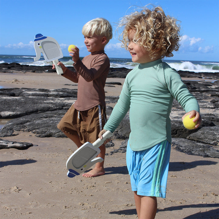 Sunnylife – Kids Velcro Beach Bats – Eli the Elephant - Mabel & Fox