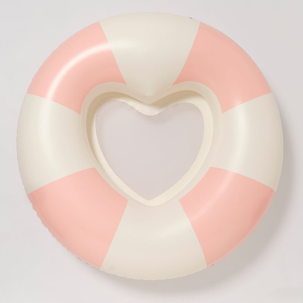 Sunnylife – Luxe Tube Pool Ring – Stole My Heart Pink Stripe - Mabel & Fox