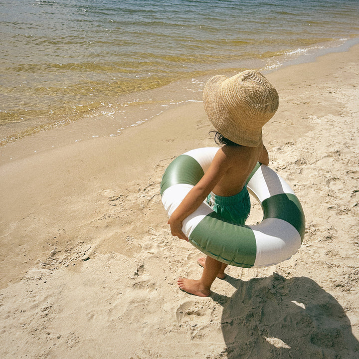 Sunnylife – Mini Tube Pool Ring – Olive Stripe - Mabel & Fox